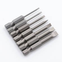 7pcs 50mm Multifunctional S2 Alloy Steel Screwdriver set 1.6-6.0mm Flat Head Slotted Tip Magnetic Slotted Screwdrivers Bits 2024 - buy cheap