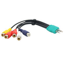 New 5 RCA Female 2.5 3.5 Audio Video Cable Adapter Connector 3 RCA Video 2 RCA Audio 3.5 2.5 Video Audio Line Wire Cord 2024 - buy cheap