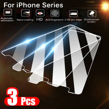 3 piezas para iPhone 11 Pro vidrio templado para Apple iPhone X XR XS 11 Pro Max 6 7 8 Plus SE SE2 5s Protector de pantalla película de vidrio transparente 2024 - compra barato