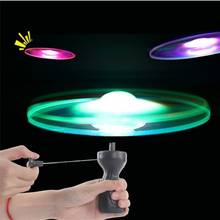 Funny Spinning Flyer Luminous Flying UFO LED Light Handle Flash Flying Toys for Kids Outdoor Game Color Random 2024 - buy cheap