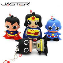 JASTER 2019 new mini Superman usb flash drive 4gb 8gb 16gb pendrive 32gb 64gb US captain Batman drive creative mini U disk 2024 - buy cheap