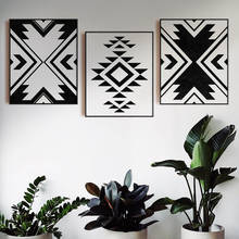 Tribal Wall Art Aztec Canvas Prints Black and White Modern Abstract Poster Ethnic Painting Wall Pictures Living Room Home Decor 2024 - buy cheap