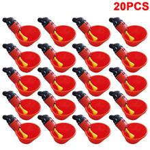20pcs/lot Chicken Automatic Drinking Cups Plastic Poultry Waterer Water Drinking Dispenser Bowls Tool for Bird Quail Pigeon Hen 2024 - buy cheap