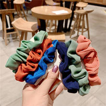 Fashion 3Pcs/Set Women Girls Scrunchies Solid color Handmade Soft Multicolor Hair Band Ponytail Holder Headband Hair Accessories 2024 - buy cheap