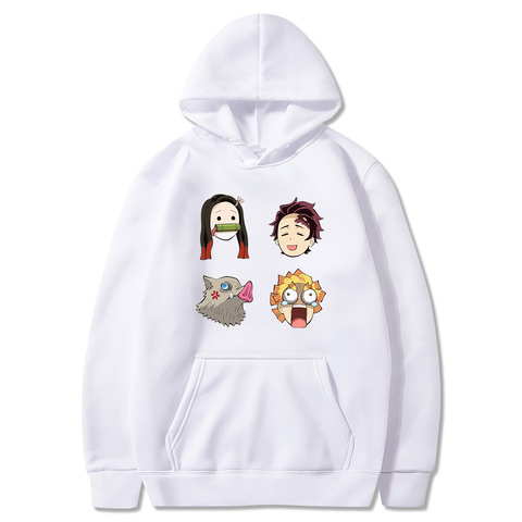 Buy Hot Anime Demon Slayer Costume Tanjiro Nezuko Inosuke Zenitsu Funny Face Printing Hoodies Pullover Sweatshirt In The Online Store Qq Apparel Online At A Price Of 13 05 Usd With Delivery