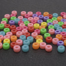 200Pcs Plastic Cylinder Charms Beads DIY Accessories Necklace Bracelet Large Hole Spacer Loose Beads For Jewelry Making Supplies 2024 - buy cheap