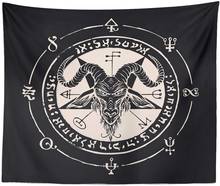 Occult Tapestry Goat Head Pentagram Gothic Devil Baphomet Wall Hanging Tapestries For Living Room Bedroom Dorm Decor 2024 - buy cheap