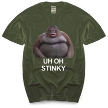Футболка Uh Oh Stinky Poop Wet Memes Le Monke, летняя модная футболка, мужские хлопковые топы, европейские размеры, подарки для мальчиков 2024 - купить недорого