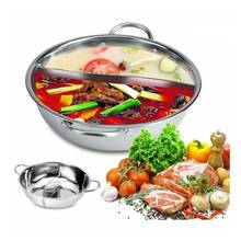 30cm Stainless Steel Hot Pot Shop Fondue Cooker Cookware Two-flavor Double Ears Cooking Accessories 2024 - buy cheap