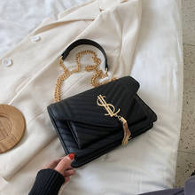 Роскошные сумки модные 2020 Модные женские кожаные сумки через плечо для ежедневного дизайна Женские сумки через плечо с замком черные 2024 - купить недорого