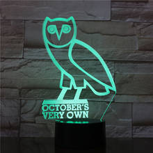 Cute Owl Light 3D LED Animal Night Light RGB Changeable Lamp Child Kids Baby Soft Lights Bedroom Office Decoration Lights 2024 - buy cheap