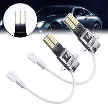 2pcs H3 4014 24SMD LED High Power Car Headlight Fog Light Auto Head Lamp Bulb White 6500K Universal For All Car Lighting 2024 - buy cheap