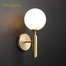 Lámpara LED de pared de cristal transparente y blanco, candelabro de montaje en superficie para dormitorio, escaleras, Bombilla dorada G9, accesorios de iluminación para sala de estar 2024 - compra barato