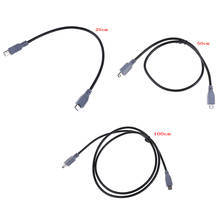 Adaptador micro usb macho a mini usb macho, convertidor de cable de datos, línea de 25cm/50cm/100cm, 1 unidad 2024 - compra barato