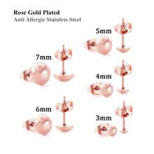 LUXUKISSKIDS Jewelry oorbellen 5pairs/lot Kids Men Gold Cut Ball Earrings Stainless Steel Stud Earring Set For Women Earings 2024 - buy cheap