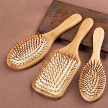 1PC Wood Comb Professional Healthy Paddle Cushion Hair Loss Massage Brush Hairbrush Comb Scalp Hair Care Healthy bamboo comb 2024 - buy cheap