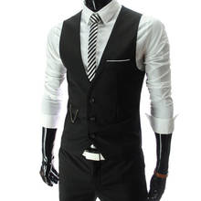 2022 New Arrival Dress Vests For Men Slim Fit Mens Suit Vest Male Waistcoat Gilet Homme Casual Sleeveless Formal Business Jacket 2024 - buy cheap