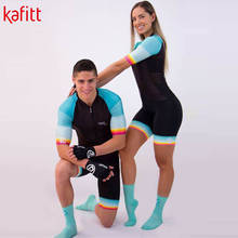 Kafitt-Jersey de Ciclismo de manga corta para mujer, mono profesional para triatlón, Conjunto de sudadera de ciclismo con almohadilla de Gel, 2020 2024 - compra barato