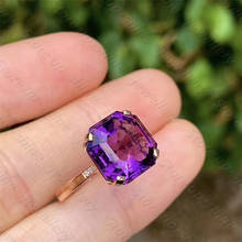 Hot style amethyst ring 925 silver ladies ring boutique amethyst luxury style you deserve 2024 - buy cheap