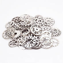 Wholesal  90g 10 Silver Plated Color Size 10-25mm Mix Alloy Mechanical Steampunk Cogs & Gears Diy Accessories New Oct Drop Ship 2024 - buy cheap
