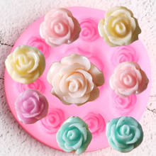 Moldes de silicona con flor de rosa, herramientas de decoración de pasteles, Fondant, arcilla, Chocolate, Gumpaste 2024 - compra barato
