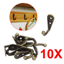 10pcs Bathroom Hooks Vintage Bronze Wall Mounted Single Hook Hangers Storage Organizer Wall Mount Racks 2024 - buy cheap