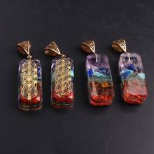 Amuleto de energía orgonita de cristal para mujer, piedra Natural de péndulo de radiestesia de 7 Chakras, lapislázuli, joyería para collar, colgantes, 12 Uds. 2024 - compra barato