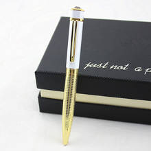 MONTE MOUNT-Bolígrafo de oro y blanco de alta calidad, bolígrafos metálicos, bolígrafo s, regalo de Navidad, Envío Gratis 2024 - compra barato