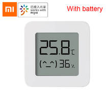 [Новейшая версия] XIAOMI Mijia Bluetooth термометр 2 беспроводной умный электрический цифровой гигрометр термометр работает с приложением Mijia 2024 - купить недорого