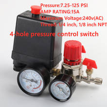 Compresor de aire pequeño de 125 PSI, Control de interruptor de presión de 4 agujeros, 15A, 240V/CA, válvula reguladora de aire ajustable 2024 - compra barato