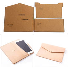 Mini notebook sleeve clutch diy handmade leather goods leather tool version drawing kraft paper template mold 2024 - buy cheap