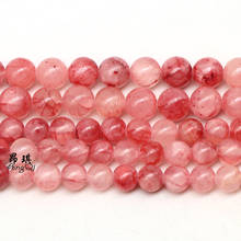 Natural Stone Beads Cherry Jades Round Loose Spacer Beads For Jewelry Making 4/6/8/10/12mm DIY Handmade Bracelets 15''Strand 2024 - buy cheap