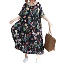 ARCSINX летнее женское платье большого размера в стиле оверсайз с цветочным принтом Mori Girl женское платье повседневное корейское женское платье es 8XL 7XL 6XL 5XL 4XL 2024 - купить недорого