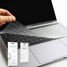 Película adesiva para teclado transparente, compatível com macbook pro air 11, 12, 13, 15, 16, touch bar 2020, a2289, a2141, a2338, a1706, a2179, a2337 2024 - compre barato