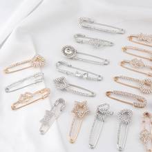 Zircon Brooches Pin Up Jewelry For Women Suit Hats Clips Girl Alloy Pins Crystal Rhinestones Brooch Pins Fashion Jewelry Gift 2024 - buy cheap