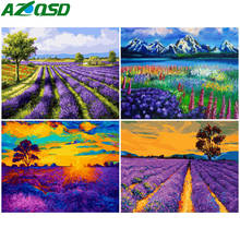 AZQSD Painting By Number Canvas Kits Landscape DIY Acrylic Paint Unframe Coloring By Numbers Tree Decor For Home 2024 - buy cheap