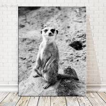 Nursery Kids Room Decor Animals Canvas Painting Modern Woodlands Meerkat Posters Cute Cartoon Print Wall Art Picture for Kids 2024 - buy cheap