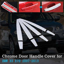 Chrome Car Door Handle Cover for BMW X5 E70 2007~2013 Luxury Trim Set of 4Doors Exterior Accessories 2008 2009 2010 2011 2012 2024 - buy cheap