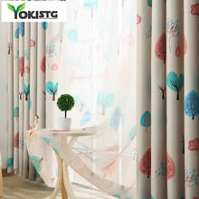 YokiSTG Blackout Curtains For Living Room Kid Bedroom Tree Pattern Window Treatment Curtains Baby Room Children Curtains Drapes 2024 - buy cheap