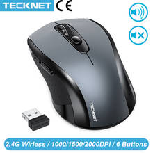 TeckNet 2,0 USB Беспроводная мышь компьютер с 2,4G беспроводной приемник мыши 2000DPI 10M супер мышь для компьютера беспроводной ПК ноутбук 2024 - купить недорого