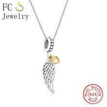 FC Jewelry-colgante de Plata de Ley 925 con forma de corazón para mujer, Gargantilla, Collar, cadena, Regalo para mamá 2024 - compra barato