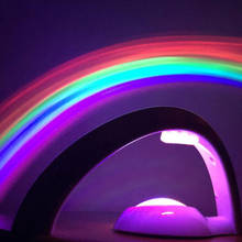 Lámpara LED colorida de arco iris, romántica luz nocturna, proyector de arco iris, lámpara de proyección Universal, portátil, decoración del hogar 2024 - compra barato