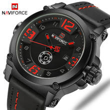 NAVIFORCE Топ бренд часы мужские спортивные военные кварцевые мужские часы Аналоговые Дата часы кожаный ремешок наручные часы Relogio Masculino 2022 - купить недорого