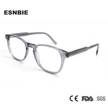 Ацетатные прозрачные очки для женщин мужские винтажные большие круглые серые прозрачная Оправа очков для мужчин оптические очки oculos 2024 - купить недорого