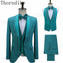 Thorndike ( Jacket + Vest + Pants ) High-End Brand Business Men's Slim Suit Groom Wedding Dress Tuxedo Banquet Clubmen T1267 2024 - buy cheap