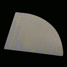 18x16cm Plastic Sector Quilting Template Ruler Patchwork Tailor Quilter Tool 2024 - buy cheap