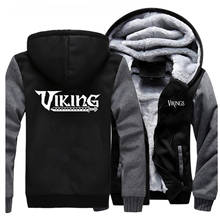 Odin vikings jaquetas masculinas, casaco de fleece grossa de inverno lothbrok lagertha athelstan valhalla, roupa esportiva plus size 2024 - compre barato