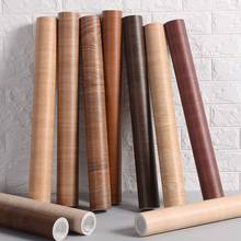 Self-adhesive Wood Grain wallpaper for Kitchen Films reconditioned clothes closet door furniture for home office wall sticker 2024 - buy cheap