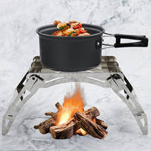 Hornillo de Alcohol desmontable para uso en exteriores, soporte para estufa de leña, herramienta de parrilla para barbacoa, Camping, senderismo, Picnic 2024 - compra barato