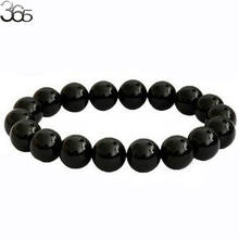 Free Shipping On Sale! Gift Packed! 6-14MM 8 Inch 100% Genuine AAA Grade Natural Gems Stone Black Tourmaline  Gems Bracelet 2024 - compra barato